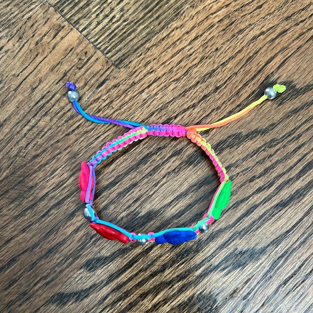 Rainbow Turtle Adjustable Bracelet